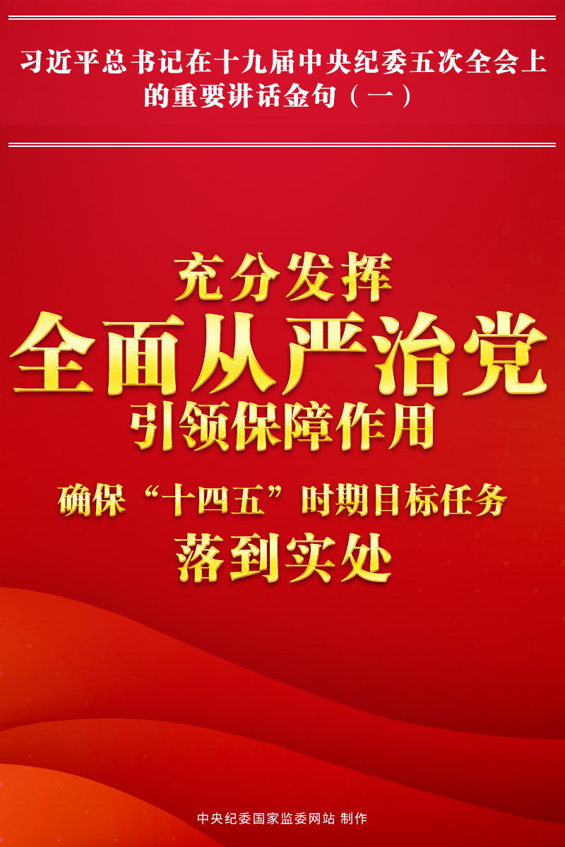 金句来了！习近平总书记在中央纪委五次全会上的重要讲话