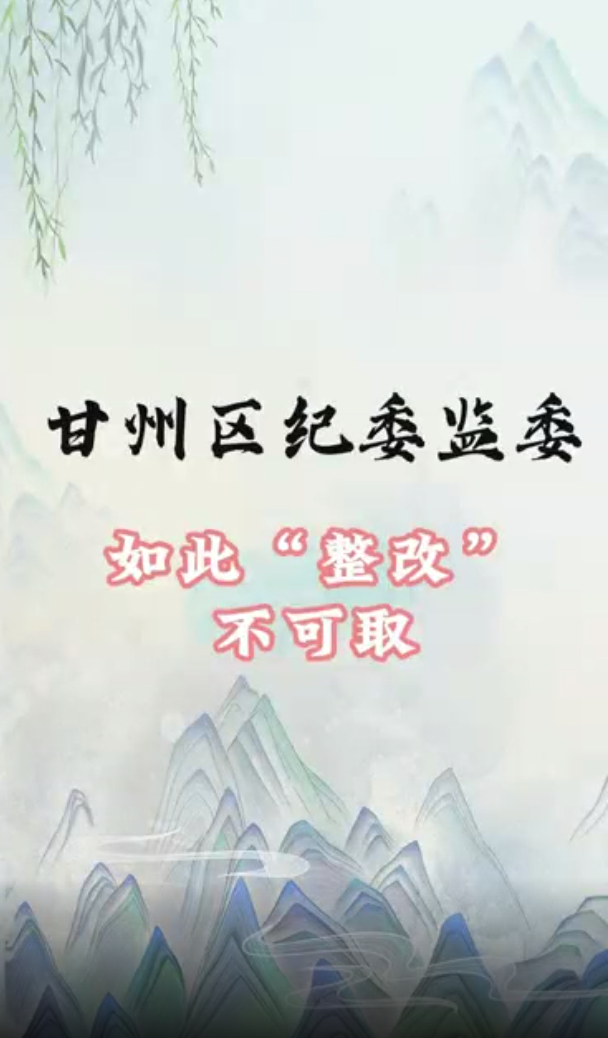 【小楠说纪】如此整改不可取